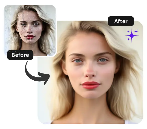 Instantly Repair Damaged Portraits and Enhance them with AI