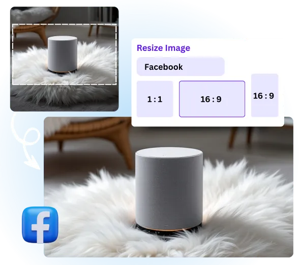 Convert Images to Facebook Sizes for Posts & Ads with AI