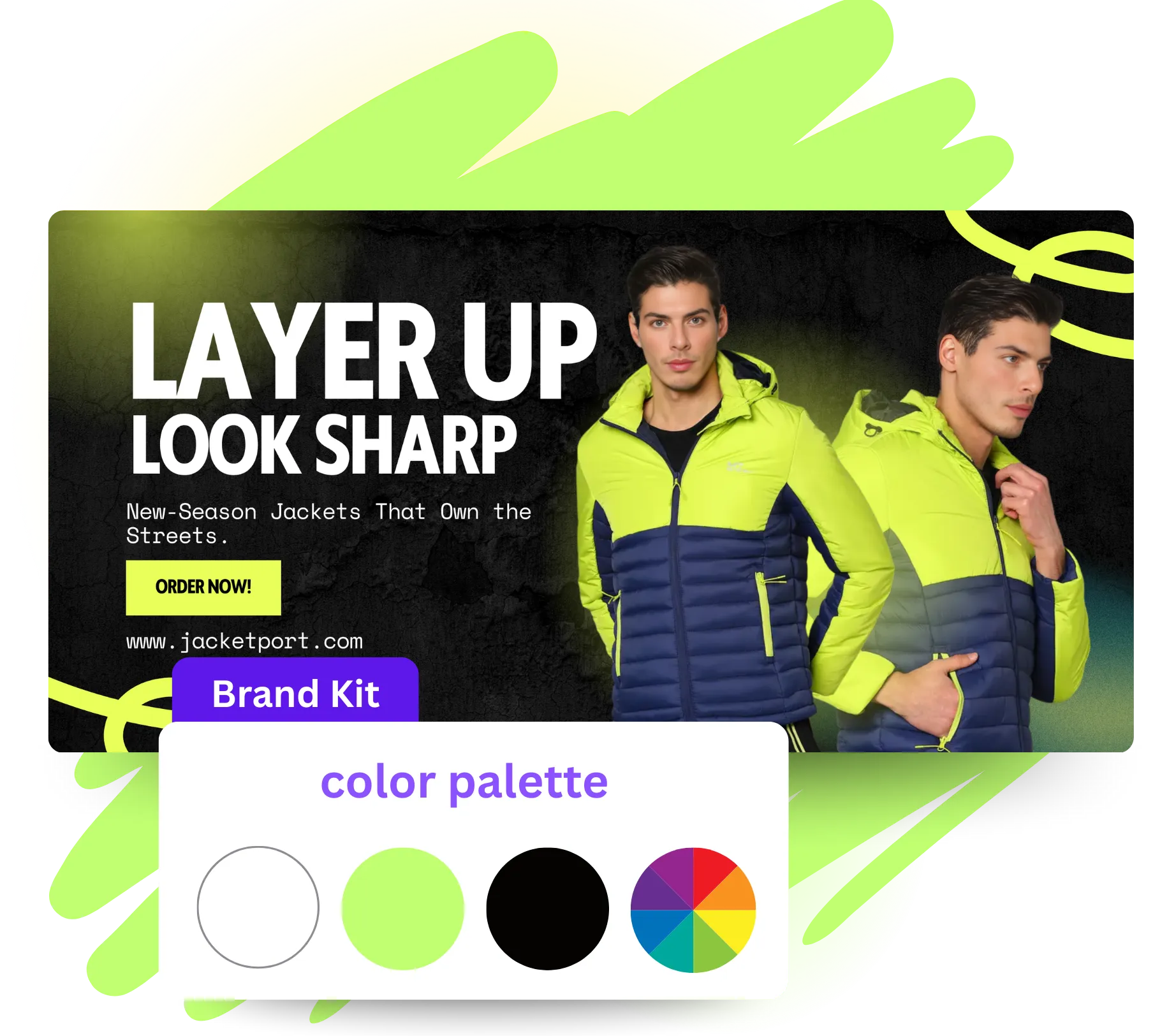 Create Clothing Brand Website Banner with AI