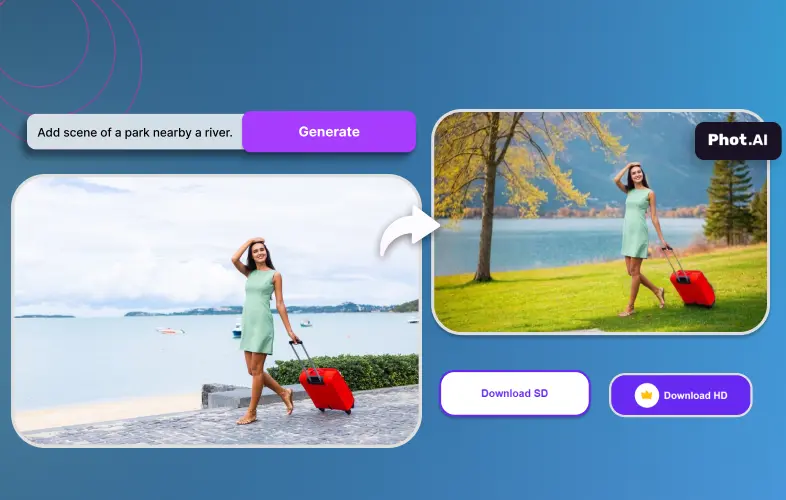 Enhance Vacation Photos with Phot.AI's AI Background Replacer blog cover