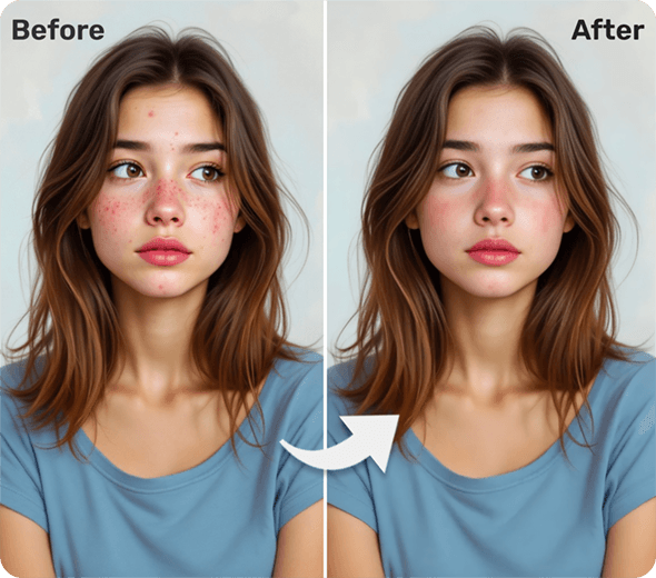 Instantly Remove Blemishes Using AI